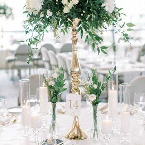 Event/Wedding Decor: Gold Floral Stands x14